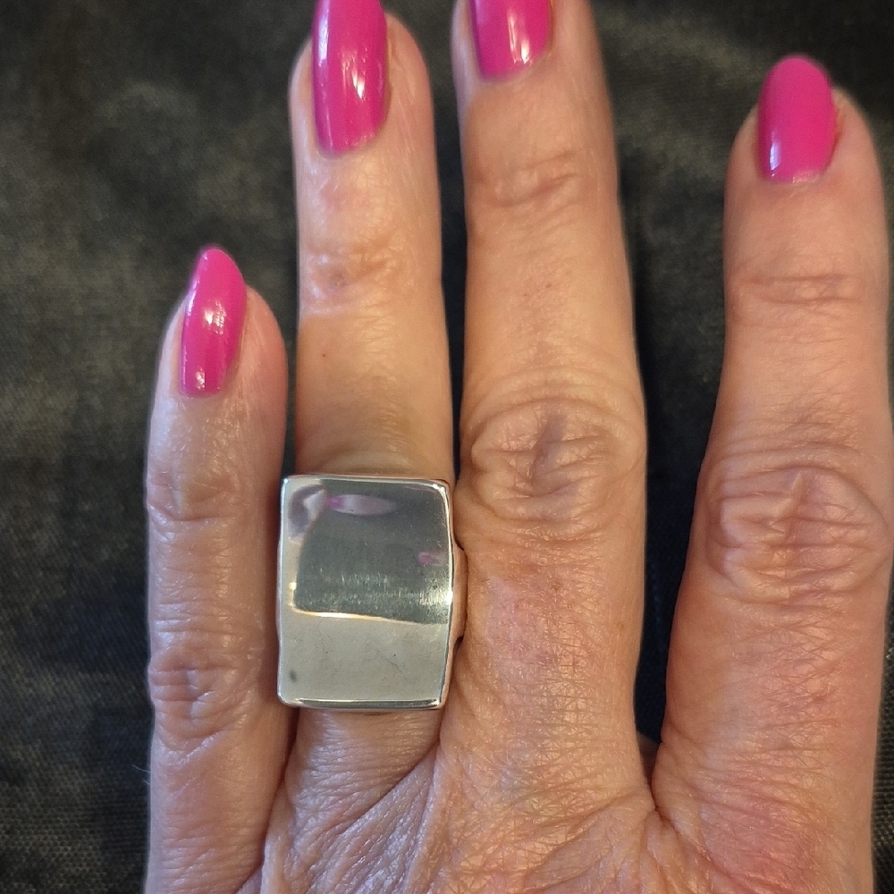 Clio Blue 52 925 Sterling Silver Geometric Ring Size 6